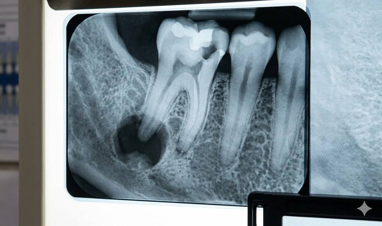 Dentist examining patient / Emergency dental treatment